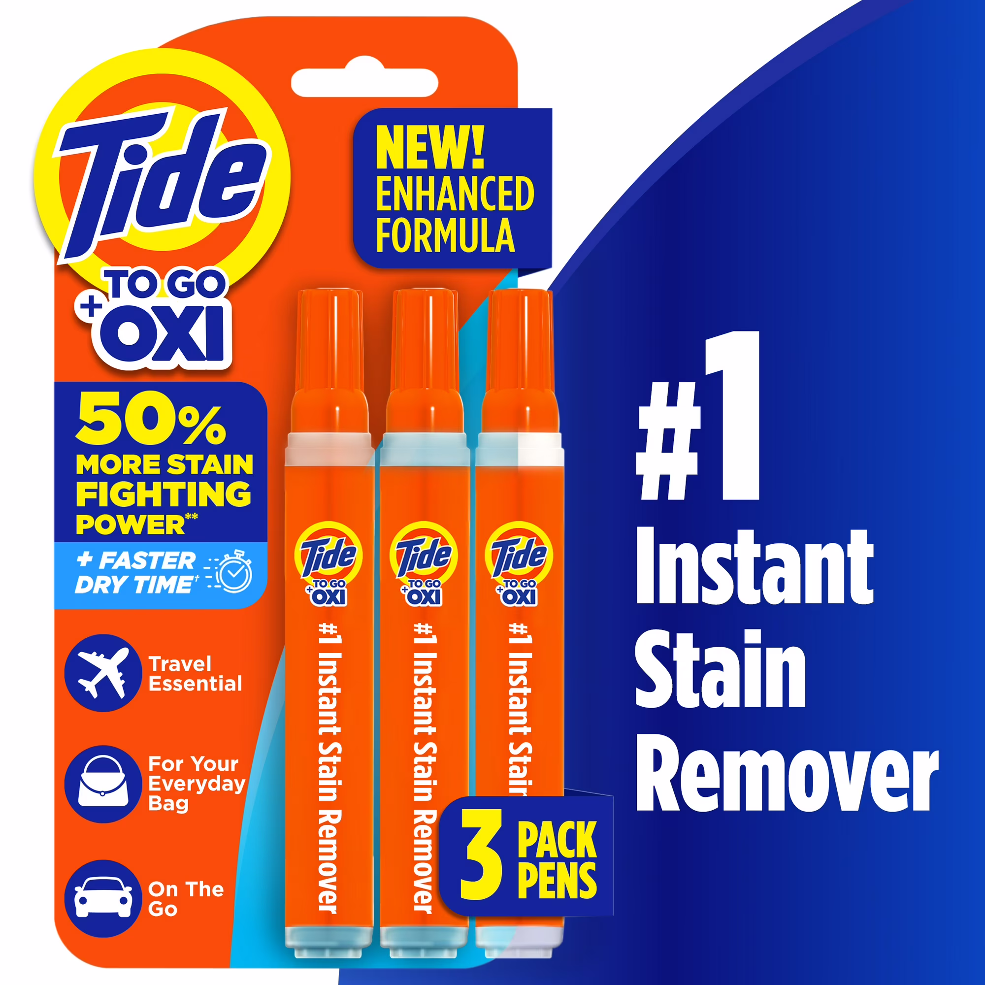 Tide To Go instant stain remover pen, 3 count