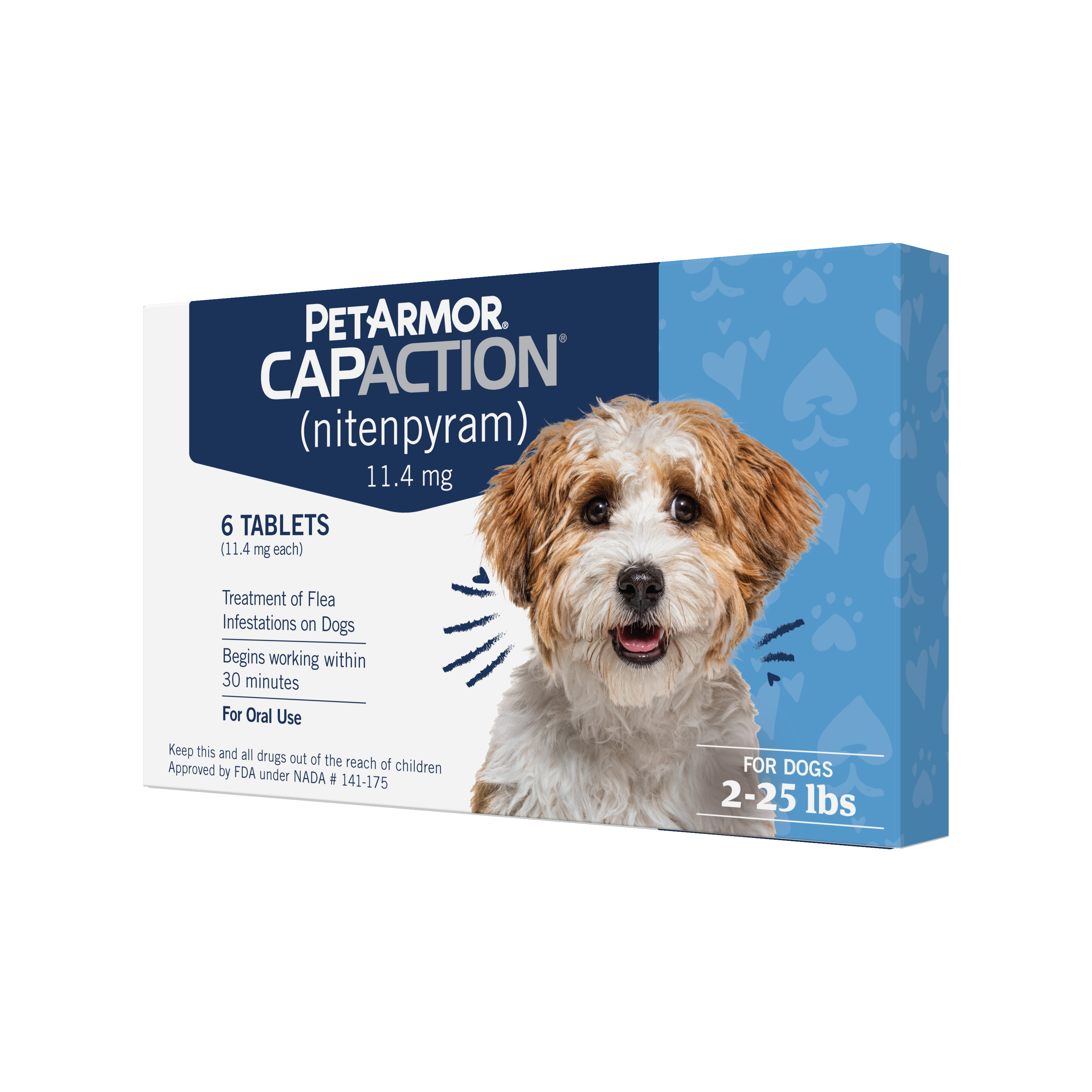 PetArmor® CAPACTION® (nitenpyram) Oral Flea Treatment for Dogs - 6 / 2-25lbs