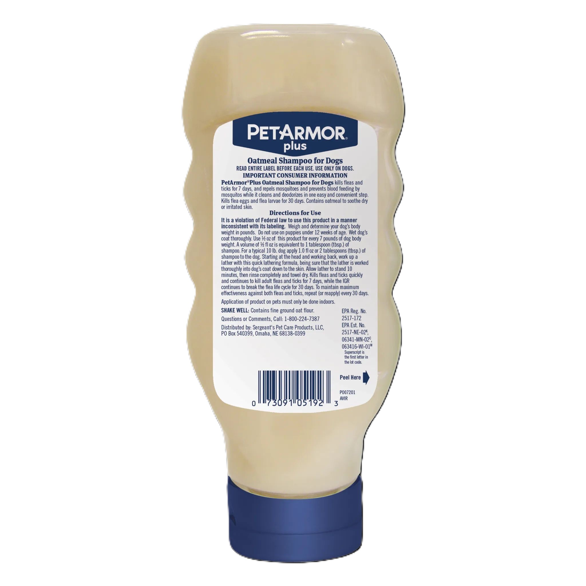 PetArmor® Plus Flea & Tick Shampoo with Oatmeal for Dogs