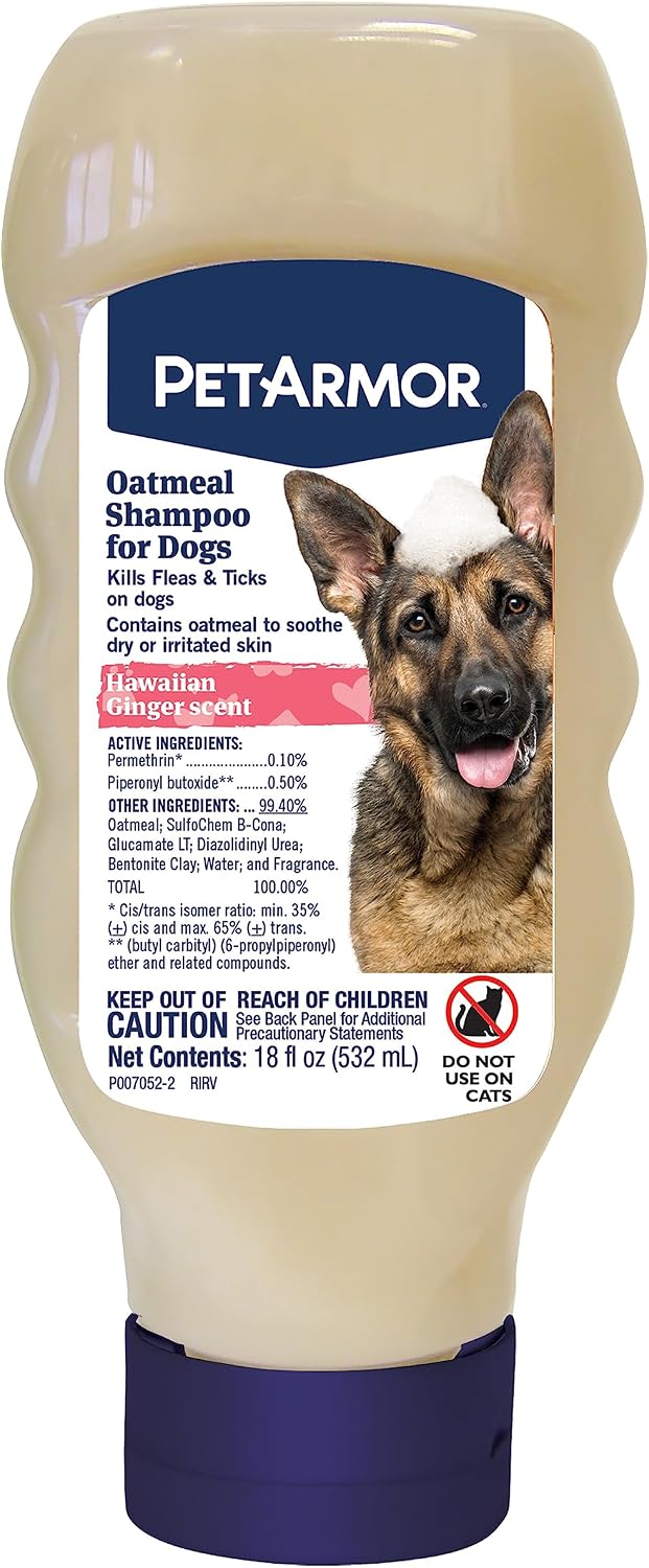 PetArmor® Flea & Tick Shampoo for Dogs - Oatmeal - Hawaiian Ginger