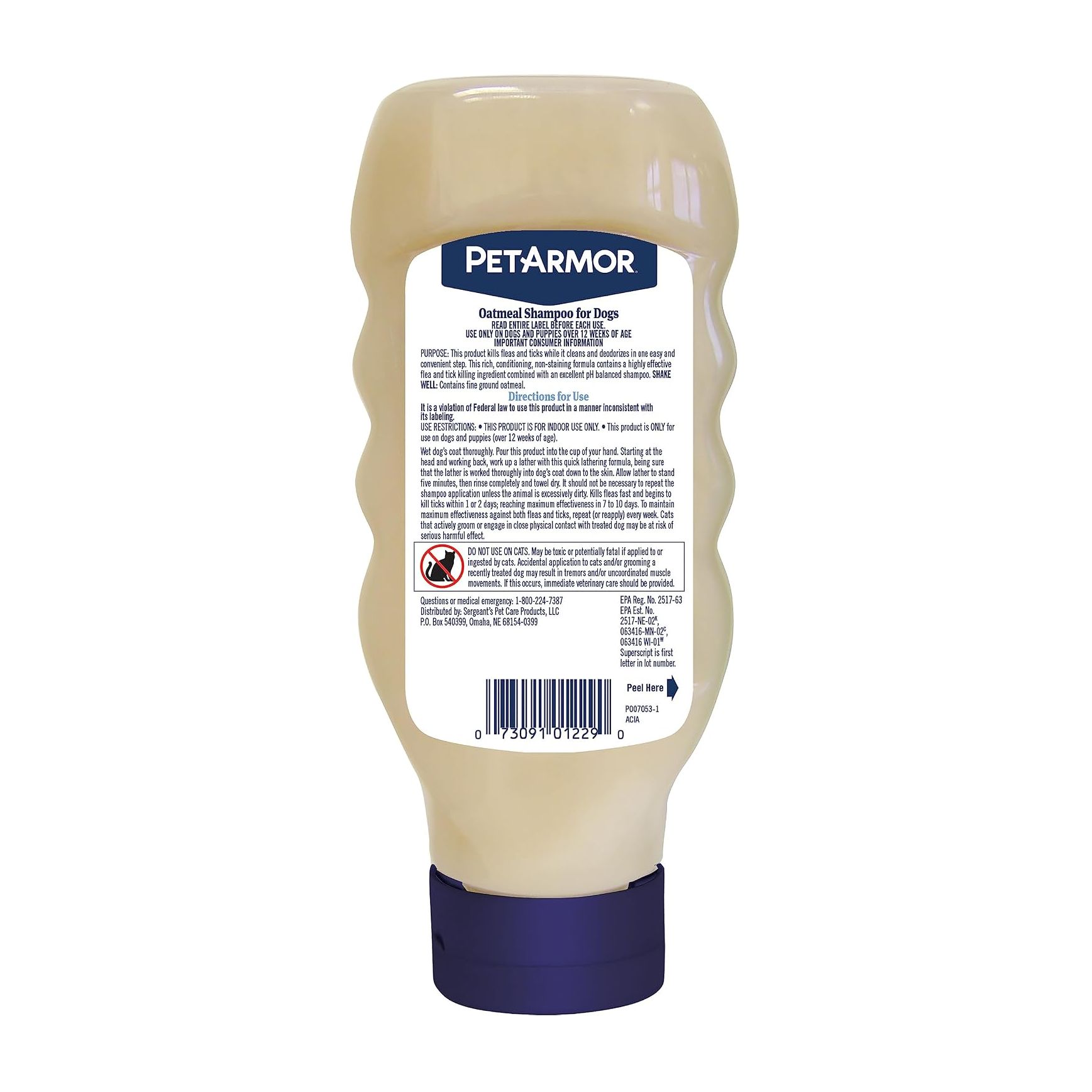 PetArmor® Flea & Tick Shampoo for Dogs - Oatmeal - Hawaiian Ginger