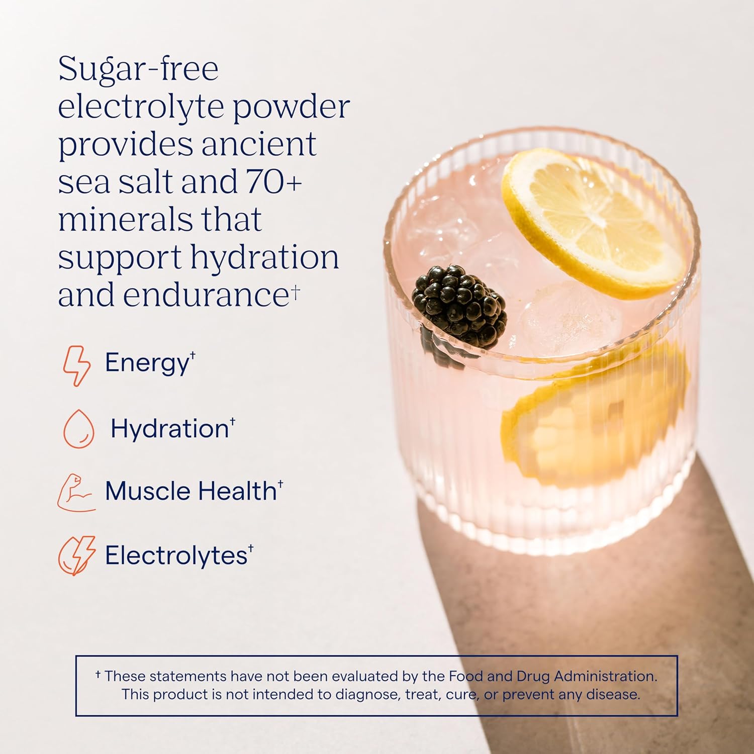 Trace Minerals ZeroLyte Electrolyte Mix, Salty Berry Lemonade, 30 Packets Zero sugar, ancient sea salt + coconut water, supports hydration, replenishes electrolytes, sodium + potassium + magnesium