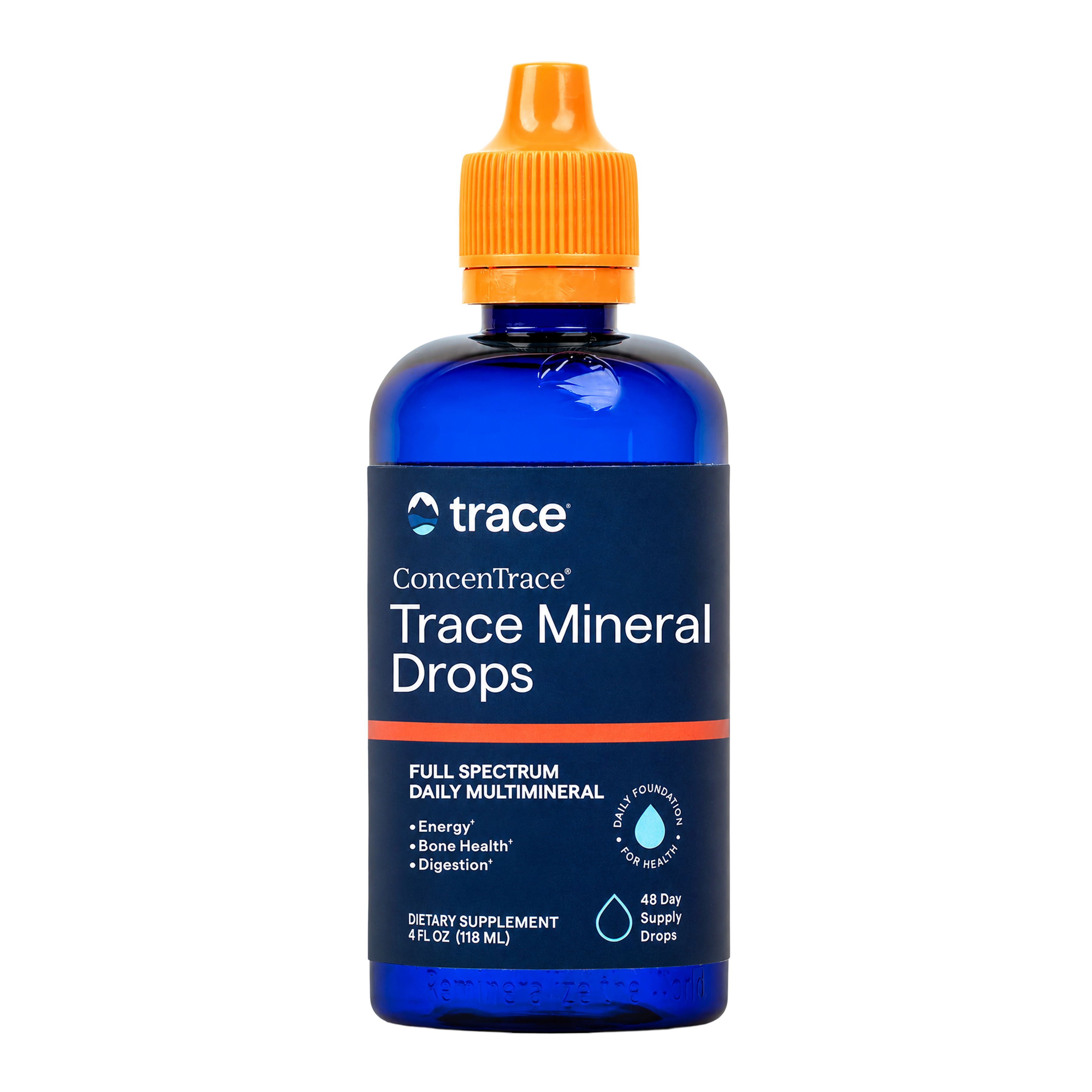 Trace Minerals ConcenTrace Mineral Drops, 70+ Ionic Minerals, 48 Servings  Sourced from the Great Salt Lake, Liquid electrolyte concentrate, Remineralizes RO water, Supports energy, digestion & bones